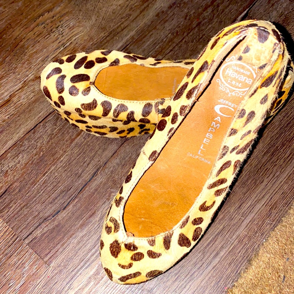 Jeffrey Campbell calf hair leopard platforms!